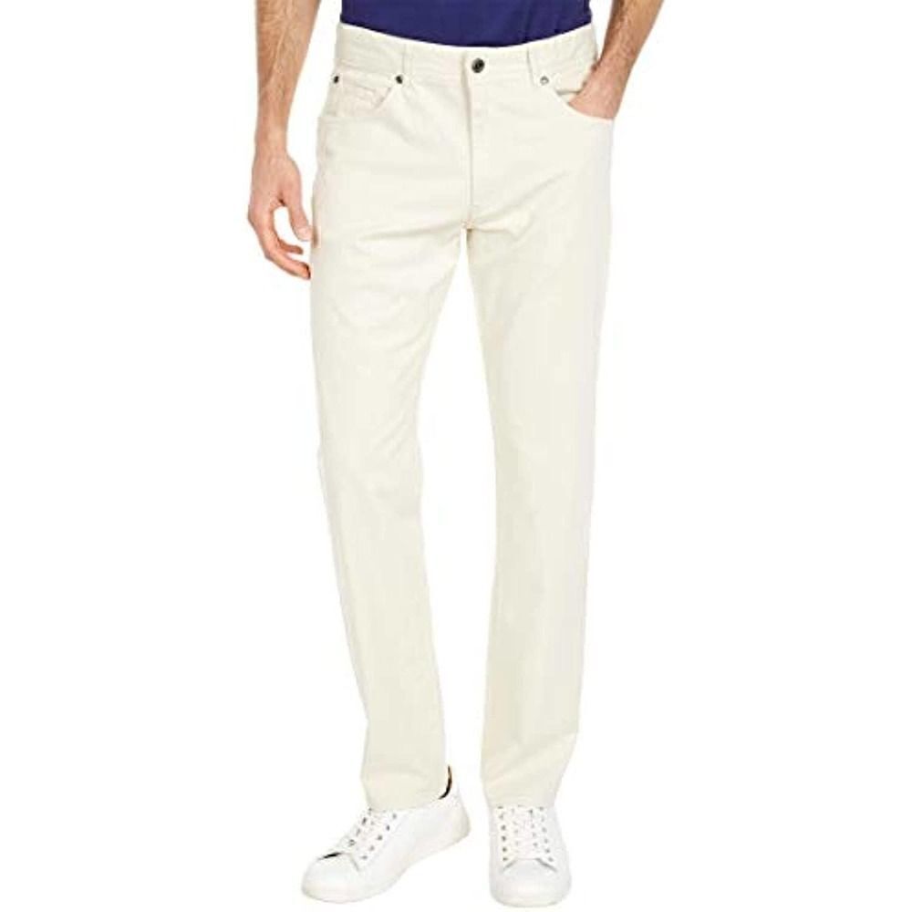 New Johnnie-O Men Jeans US 36 x 32 Stone White Sawyer 